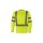 T-shirt ostrzegawczy z długimi rękawami z poliestru, kl. 3, kolor Żółty Fluo, rozmiar: XXL, COSMOJAXX