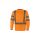 T-shirt ostrzegawczy z długimi rękawami z poliestru, kl. 3, kolor Pomarańczowy Fluo, rozmiar: XL, COSMOORXG