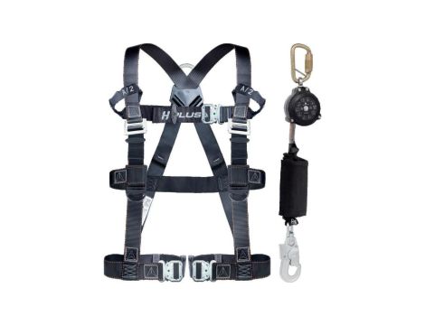 Szelki z 2 punktami zaczepowymi i urządzeniem samohamownym, rozmiar: XL/XXL, ELARA380HPFXX