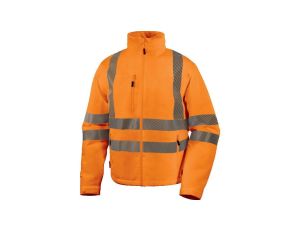 Kurtka ostrzegawcza, wodoodporna i oddychająca z poliestru Stretch, KL. 3, kolor Pomarańczowy Fluo, rozmiar: L, FLEHVORGT