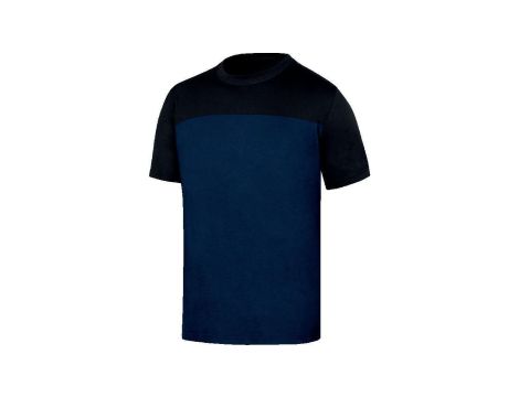 T-shirt z bawełny, kolor Granatowo-Czarny, rozmiar: XL, GENO2MNXG