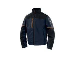 Wiatrówka z poliestru, wodoodporno-oddychająca, 2 warstwy laminowane, kolor Granatowo-Czarny, rozmiar: 3XL, FLENBM3X