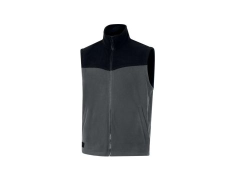 Ciepła kamizelka- polar poliester, kolor Ciemnoszary-czarny, rozmiar: L, GILLIGRGT