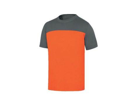 T-shirt z bawełny, kolor Pomarańczowo-Szary, rozmiar: 3XL, GENO2OG3X