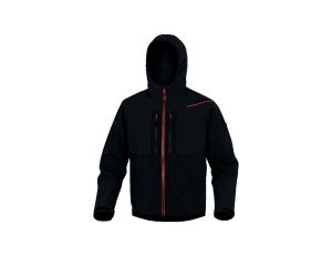 Bluza z tkaniny Softshell z poliestru Stretch, 3 warstwy laminowane, kolor Czarno-Czerwony, rozmiar: XL, HOR2LNRXG