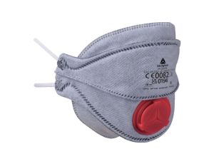 Półmaski z filtrem FFP3, składane poziomo (4 zakładki), kolor Szary, rozmiar: Regulowany, M1305VWC /10szt./