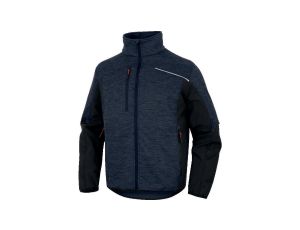 Bluza z siatki poliestrowej Softshell, z poliestru i elastanu, kolor Granatowo-czarny, rozmiar: 3XL, NAGO2MN3X