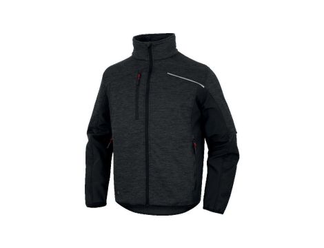 Bluza z siatki poliestrowej Softshell, z poliestru i elastanu, kolor Szaro-czarny, rozmiar: XXL, NAGO2GNXX