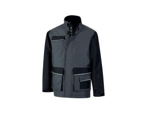 Kurtka nieprzemakalna - płótno Oxford 100 poliester membrana TPU kolor Ciemnoszary-czarny, rozmiar: S, PALMAGRPT