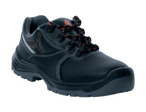 Półbuty ze skórzanego kruponu barwionego, kolor Czarny, rozmiar: 45, PHOC2S3SNO45