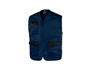Kamizelka Mach 1 z wieloma kieszeniami, z poliestru, kolor Granatowo-pomarańczowy, rozmiar: 3XL, M1GI2BM3X