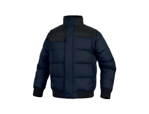 Wiatrówka pikowana z poliamidu powlekanego PU, odpinane rękawy, kolor Granatowo-Czarny, rozmiar: L, RAND2MNGT