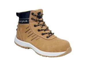 Trzewiki z nubuku skórzanego, wkładka z poliestru, podeszwa z kauczuku, kolor Beżowy, rozmiar: 42, SAGA2S3SBE42