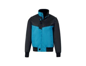 Wiatrówka 2 w 1 z poliestru Oxford powlekanego PU, odpinane rękawy, podszew. z polaru, Niebiesko-czarny, rozmiar: XL, RENO2BLXG