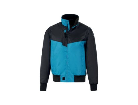 Wiatrówka 2 w 1 z poliestru Oxford powlekanego PU, odpinane rękawy, podszew. z polaru, Niebiesko-czarny, rozmiar: XL, RENO2BLXG
