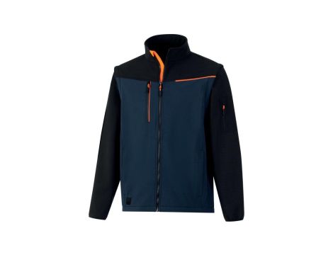 Softshell 2 w 1, 2 warstwy laminowane, kolor Granatowo-czarny, rozmiar: L, SOCCIBMGT