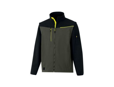 Softshell 2 w 1, 2 warstwy laminowane, kolor Khaki-czarny, rozmiar: M, SOCCIKATM