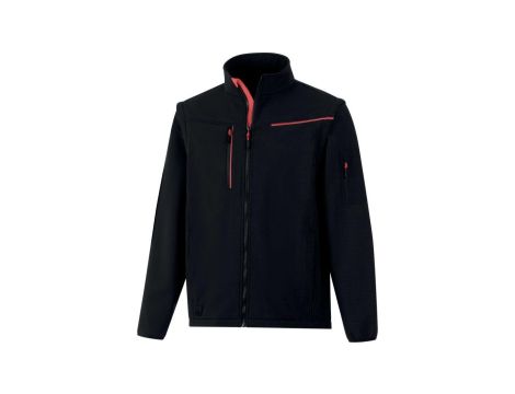 Softshell 2 w 1, 2 warstwy laminowane, kolor Czarno-czerwony, rozmiar: M, SOCCINOTM