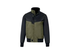 Wiatrówka 2 w 1 z poliestru Oxford powlekanego PU, odpinane rękawy, podszewka z polaru, Khaki-czarny, rozmiar: XXL, RENO2KAXX