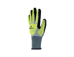 Rękawice dziane powlekane - powłoka - pianka nitrylowa - ścieg: 13, kolor Żółto-szaro-czarny, rozmiar: 9, VV909JA09