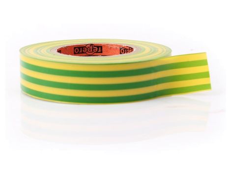 Taśma izolacyjna REPERO 711E żółto-zielona 19mmX20m