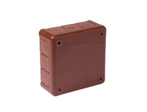 Puszka natynkowa pusta 12 wlotów VIPLAST VP-41 BRĄZOWA IP55 98x98x42mm 041-02