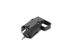 Wtyczka z uchem, z/u uni-schuko 16A 250V IP20 CZARNA VIPLAST 325-05