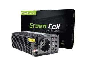 PRZETWORNICA NAPIĘCIA INWERTER Green Cell 12V / 230V 500W/1000W MODYFIKOWANA SINUSOIDA INV03DE