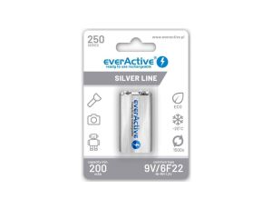 Akumulatorek 6F22 Ni-MH everActive 9V 250mAh Silver Line (1 szt.)