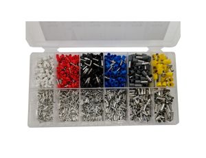 Zestaw tulejek izolowanych i nieizolowanych TI / TN - 2200 sztuk / Tulejki izolowane / Tulejki nieizolowane / BOX-2200