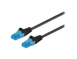 Patch cord U/UTP 6a linka Cu LSZH czarny 3m 26AWG Żyły: 8 55409