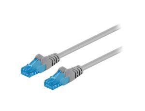 Patch cord U/UTP 6a linka Cu LSZH szary 2m 26AWG Żyły: 8 55421