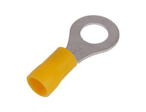 Końcówka kablowa izolowana oczkowa Cu M8 100szt żółta