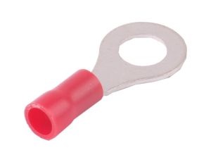 Końcówka kablowa izolowana oczkowa Cu M6 100szt czerwona OKR6
