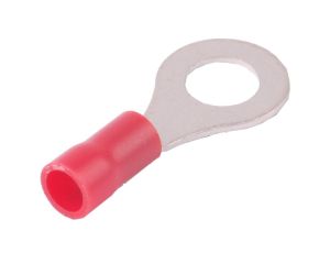 Końcówka kablowa izolowana oczkowa Cu M5 100szt czerwona OKR5