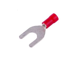 Końcówka widełkowa izolowana 1,5 M6 czerwona 100szt SGE KWR6