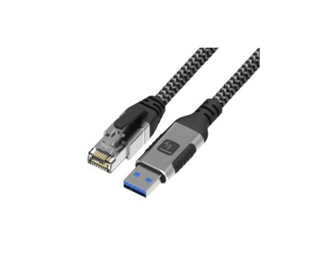 Kabel sieciowy USB-A na gigabit ethernet RJ45 ICOC U3A-RJ45-030 /3m/