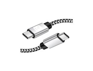Kabel USB 2.0 USB-C na USB-C m/m 3A czarno-szary oplot ICOC MU2CC-020-AL /2 m/