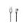 Kabel USB 2.0 USB-A na USB-C kątowy 3A czarno-szary oplot ICOC MU2AC9-005-AL /0.5 m/