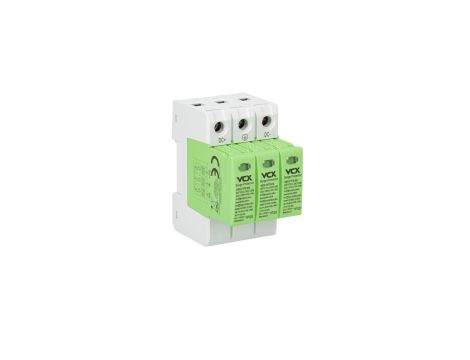 Ochronnik przepięć fotowoltaiczny DC klasy T1T2 (B+C) 3P 1200V 12,5kA GREEN