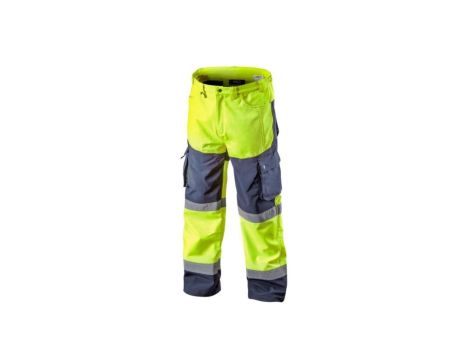 Długie spodnie ostrzegawcze odblaskowe, żółte SOFTSHELL robocze rozmiar M/50 NEO 81-750-M