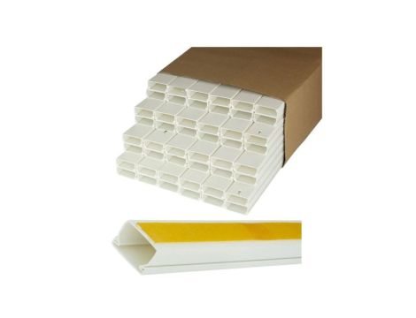 Listwa elektroinstalacyjna 40x16 kanał kablowy BKK 40x16mm korytko 40x16 z pokrywą i taśmą 2-stronną KARTON=84m 42szt NEKU