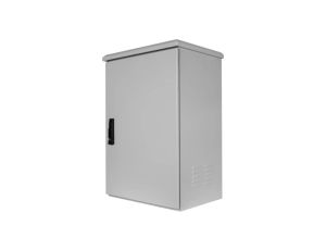 Szafa wisząca RACK 19 15U 430mm zewnętrzna hermetyczna drzwi pełne z zamkiem szara IP55 NEKU