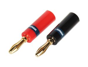 Para wtyków bananowych BAN-PLUG-V1 czerwony + czarny