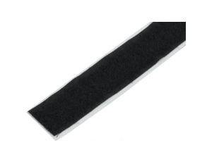 Taśma rzepowa 1-stronna z klejem 20mm czarna - PĘTELKA