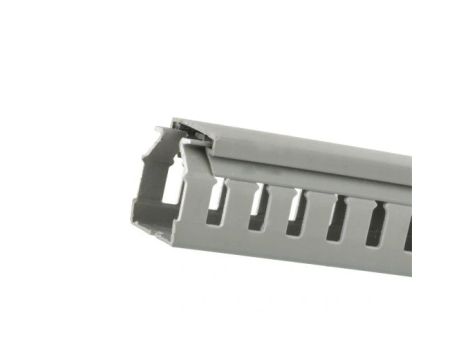 Kanał grzebieniowy 25x25mm szary korytko kablowe z pokrywą EURO-BOX / 2 m /