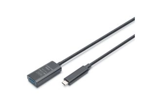 Kabel przedłużający aktywny, USB 3.2 Gen2, 10Gbps, USB-C - USB-A, 5m DA-73113
