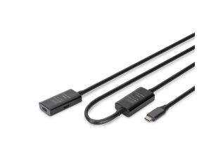 Kabel przedłużający aktywny, USB 3.2 Gen1, 5Gbps, USB-C - USB-A, 10m DA-73109