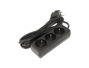Przedłużacz 3-gniazda PR-3M-3G/B 2.8m