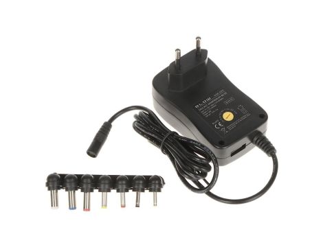Zasilacz wtyczkowy uniwersalny 3-12V/2A/BL USB